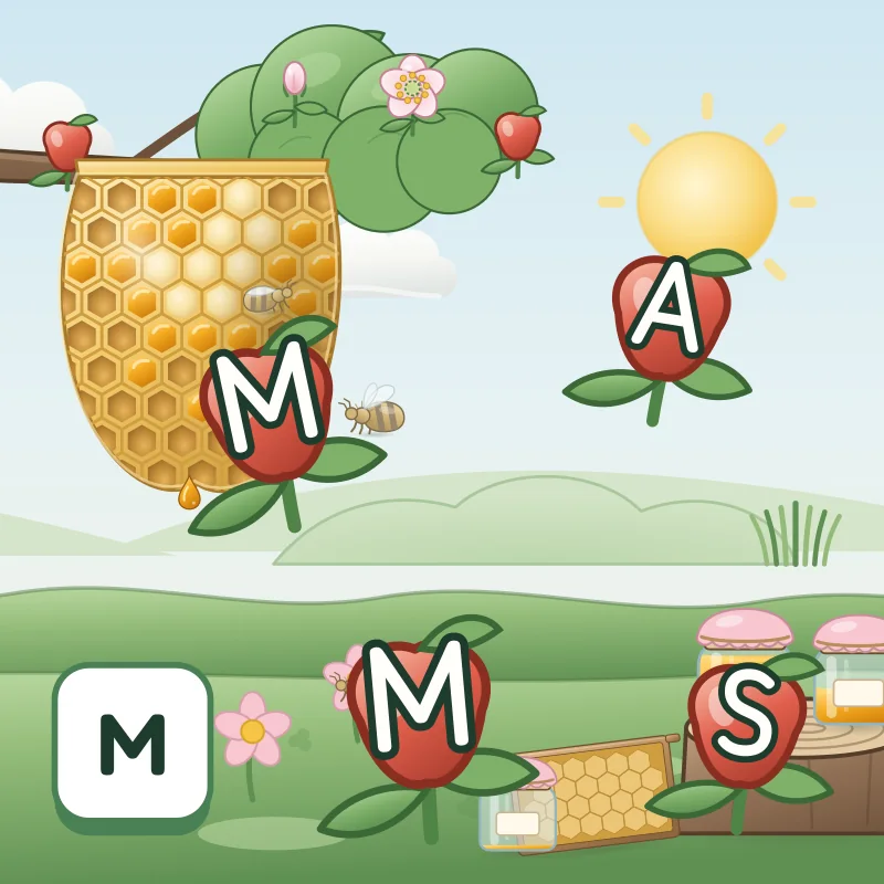 Así se ve «Manzanas con letras»